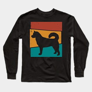 Retro Dog I East Siberian Laika Long Sleeve T-Shirt